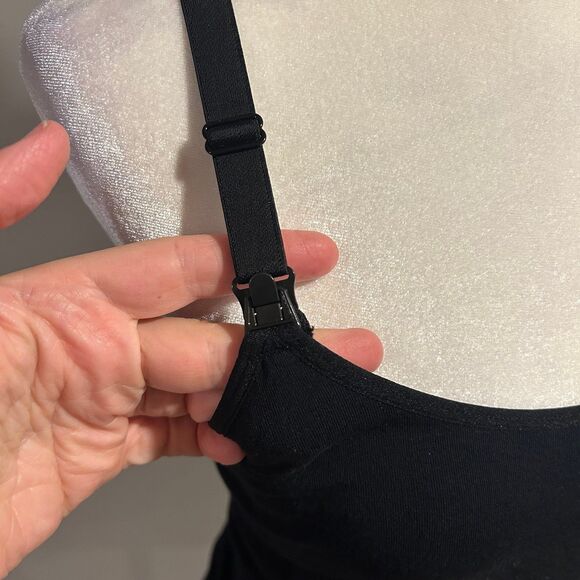 NWT Modern Eternity Nursing Yoga Maternity Tank Top Black Sz Small Bamboo - Picture 6 of 8